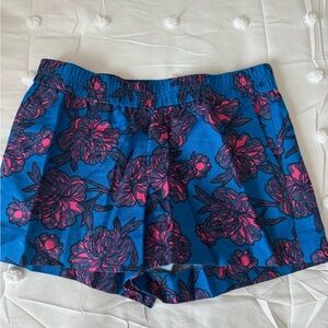 J. Crew Floral Blue and Pink Women's Shorts